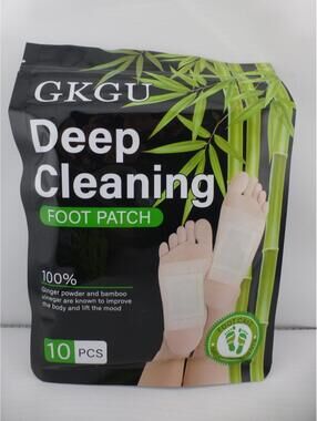 GKGU Deep Cleaning Foot Patches Detox Pads with Ginger & Bamboo Vinegar 10 PC Q8